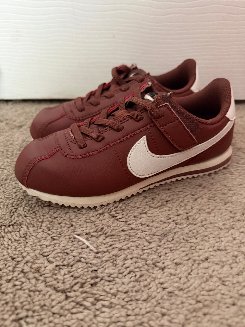 Nike Kids' Maroon & White Retro Runner Sneakers